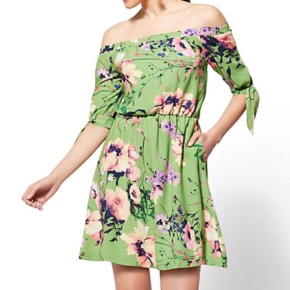 New York & Company Dresses & Skirts - NWT New York & Co Floral Off the Shoulder Dress